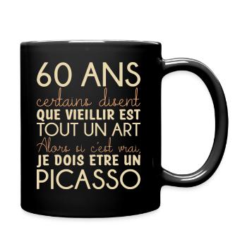 60 ans anniversaire - Mug uni - noir - Droite