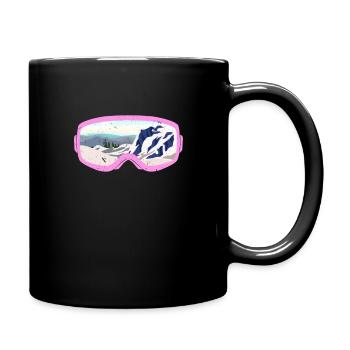 Ski skiing skier snowboard gift - Full Colour Mug - black - Right