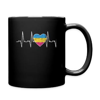 Pansexual Nonbinary LGBTQ Color Flag Unterstützung - Tasse einfarbig - Schwarz - Rechts