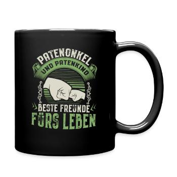 Patenonkel Patenkind Taufpate Geschenk Pate Onkel - Tasse einfarbig - Schwarz - Rechts