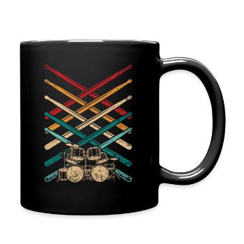 Batteur de batterie - Mug uni - noir - Droite