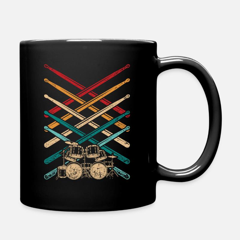 Schlagzeug Drummer - Tasse einfarbig - Schwarz