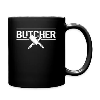 Fleischer Butcher - Tasse einfarbig - Schwarz - Rechts