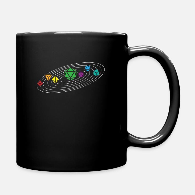 D20 Dice Retro Solar System Planètes Vintage RPG - Mug uni - noir