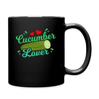 Gurke - Tasse einfarbig - Schwarz - Rechts