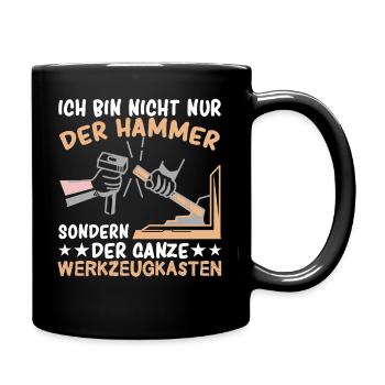 Lustige Handwerkersprüche Ausbildung Bestanden - Tasse einfarbig - Schwarz - Rechts