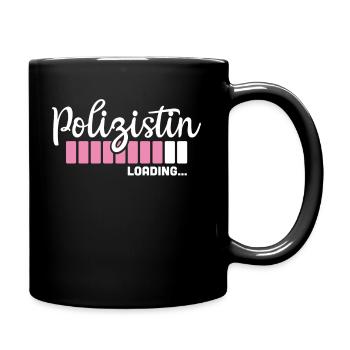 Werdende Polizistin Beruf Polizei Studium - Tasse einfarbig - Schwarz - Rechts