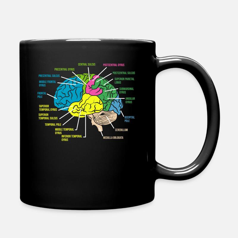 Psychologe Anatomie - Tasse einfarbig - Schwarz