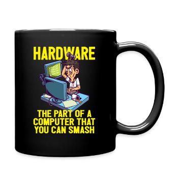 Smash PC Hardware Debugging IT Coder Informatics - Full Colour Mug - black - Right
