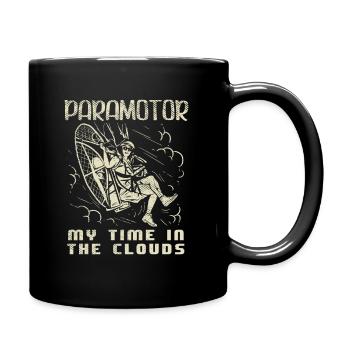 Paramotor Powered Paragliding - Full Colour Mug - black - Right