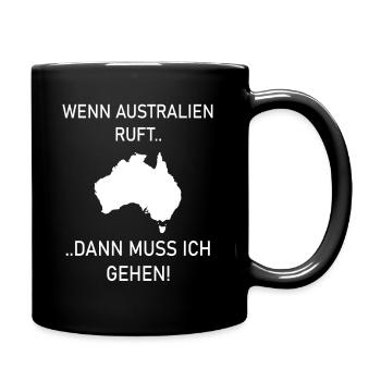 Australien - Tasse einfarbig - Schwarz - Rechts