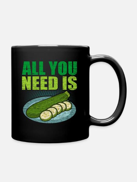 Zucchini - Tasse einfarbig - Schwarz