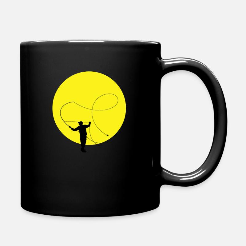Pêche à la mouche coucher du soleil - Mug uni - noir
