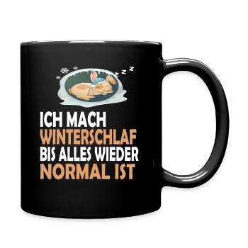Hasen Schlafanzug Nachthemd Schlafshirt Pyjama - Tasse einfarbig - Schwarz - Rechts