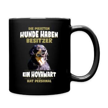 Hovawart TShirt - Hovawart Hund Shirt - Tasse einfarbig - Schwarz - Rechts