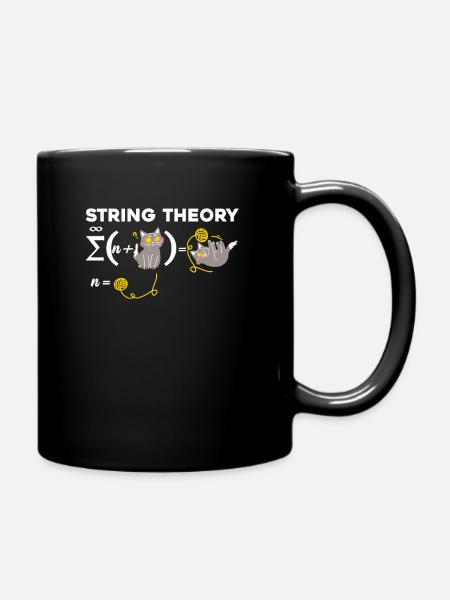 Drôle de la théorie des cordes humour physique chat - Mug uni - noir
