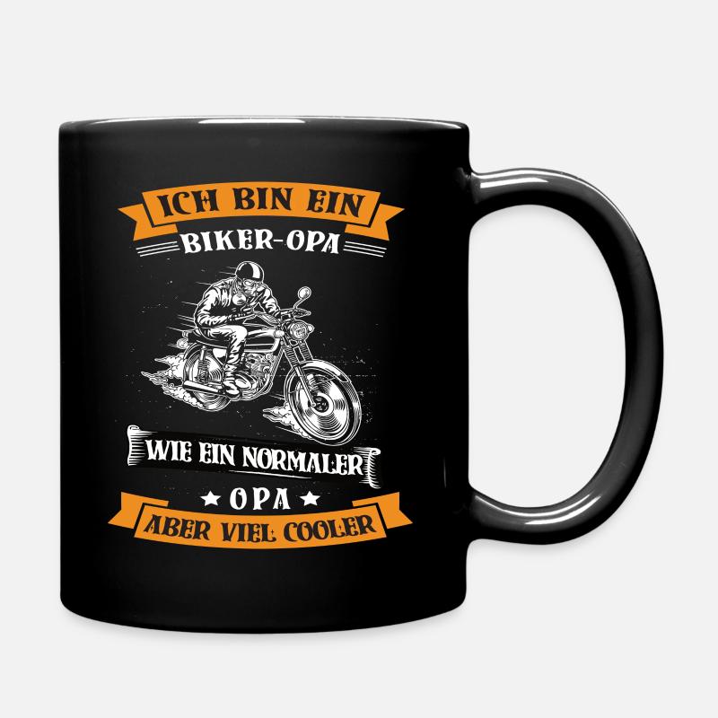 Biker Opa Motorrad Geschenk - Tasse einfarbig - Schwarz