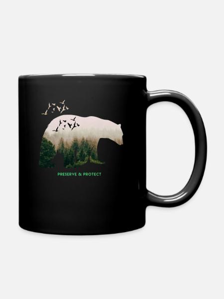 Naturschutz Umweltschutz Klimaschutz Geschenk - Tasse einfarbig - Schwarz