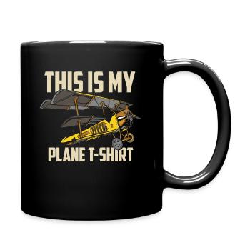 Lustige Piloten Flugzeug Luftfahrt Geschenke - Tasse einfarbig - Schwarz - Rechts
