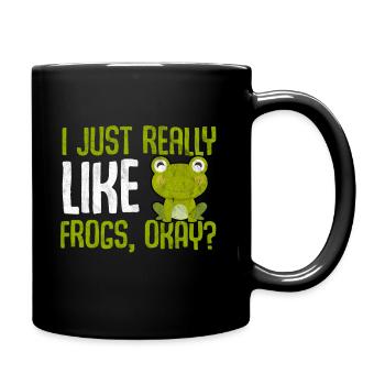 Frosch - Tasse einfarbig - Schwarz - Rechts
