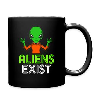 Alien - Tasse einfarbig - Schwarz - Rechts
