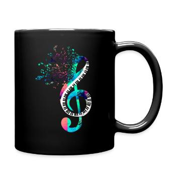 Piano melody - Full Colour Mug - black - Right