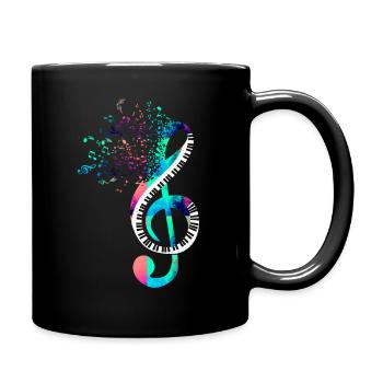 piano - Mug uni - noir - Droite