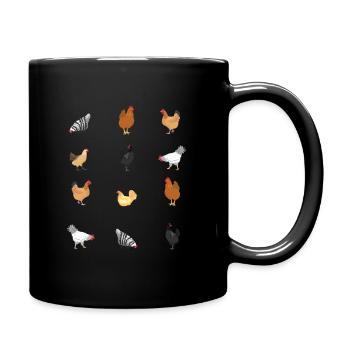 Chickens Chicken Lovers Farm Chicken Coop - Full Colour Mug - black - Right