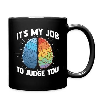 Psychologe - Tasse einfarbig - Schwarz - Rechts