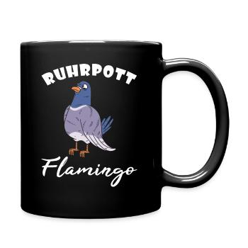 Original Ruhrpott Flamingo Ruhrgebiet Geschenk - Tasse einfarbig - Schwarz - Rechts