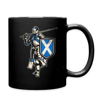 Schottischer Ritter - Tasse einfarbig - Schwarz - Rechts