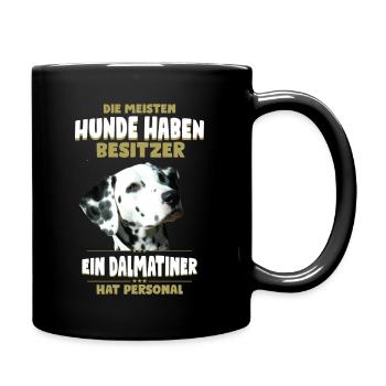 Dalmatiner Tshirt - Dalmatiner Hund Shirt - Tasse einfarbig - Schwarz - Rechts