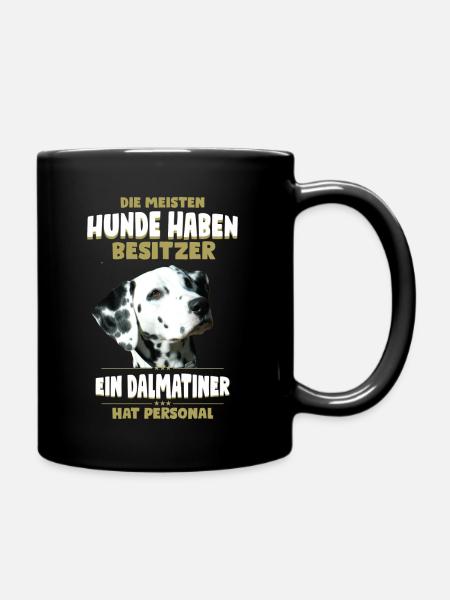 Dalmatiner Tshirt - Dalmatiner Hund Shirt - Tasse einfarbig - Schwarz