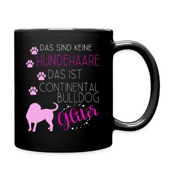 Continental Bulldog Conti Bulldoggen Hunde - Tasse einfarbig - Schwarz - Rechts