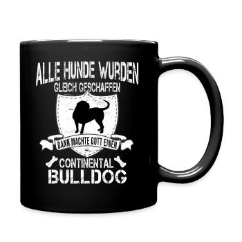 Colorbulls Conti Bulldoggen Continental Bulldogs - Tasse einfarbig - Schwarz - Rechts