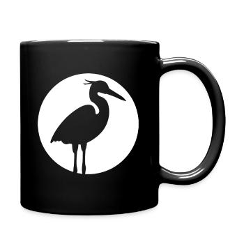 Japan Kranich Symbol Reiher Silberreiher - Tasse einfarbig - Schwarz - Rechts