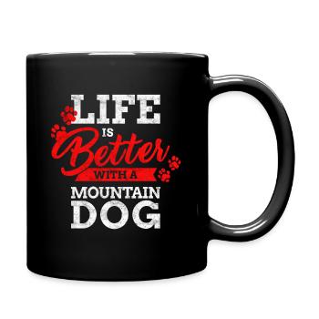Bouvier suisse Bauernhund Alm - Une vie meilleure - Mug uni - noir - Droite