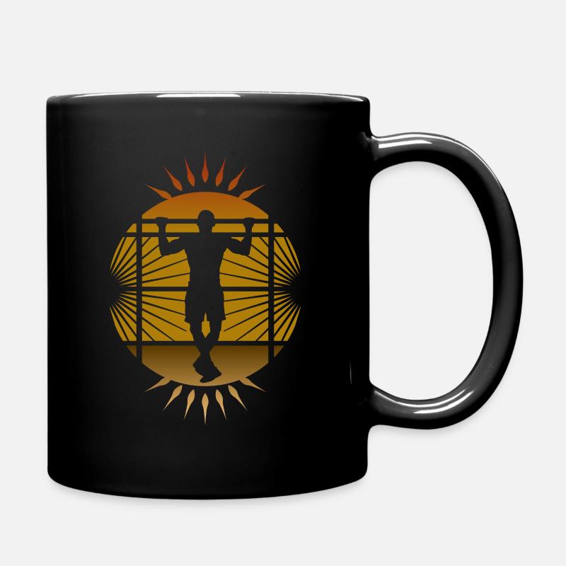 Pull-up calisthenics - Full Colour Mug - black