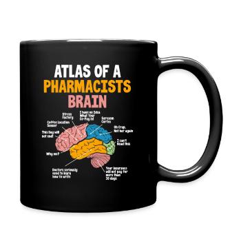 Pharmacists brain Pharmacy Technician Stud - Tasse einfarbig - Schwarz - Rechts