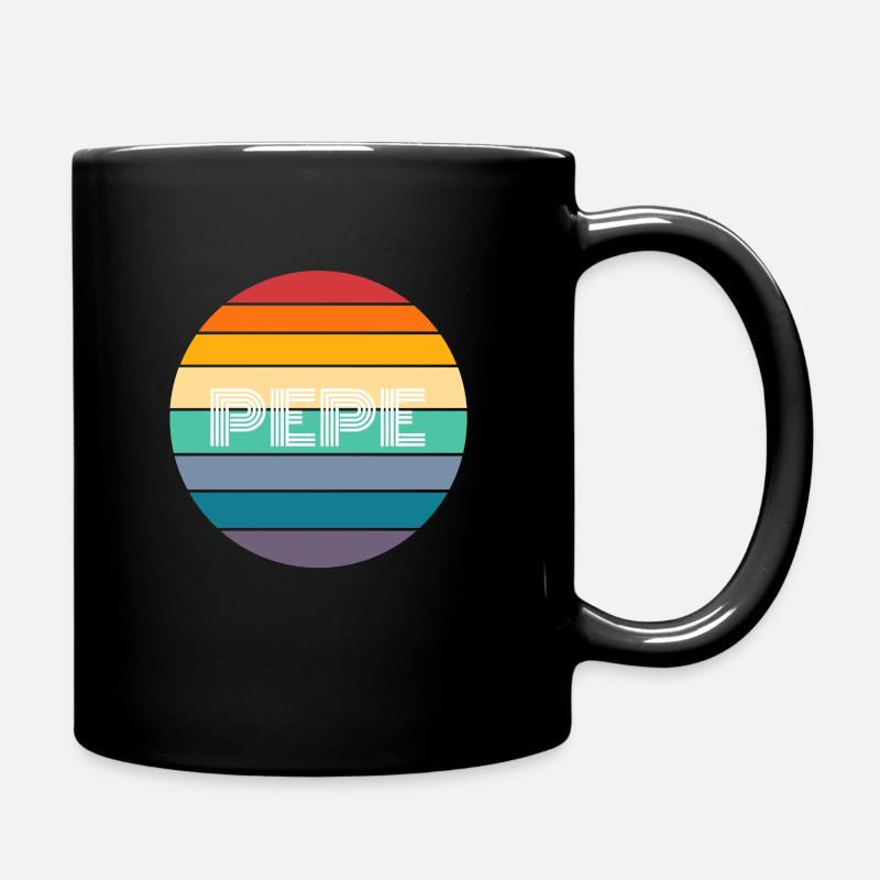 Rainbow PEPE Shirt, Pepe Rétro PEPE, PEPE Sunset, PEPE - Mug uni - noir