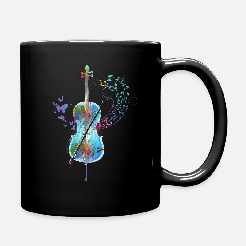 Cello Cellospieler Orchester - Tasse einfarbig - Schwarz