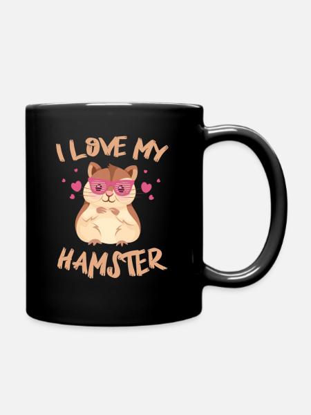 Hamster golden hamster dwarf hamster gift - Full Colour Mug - black