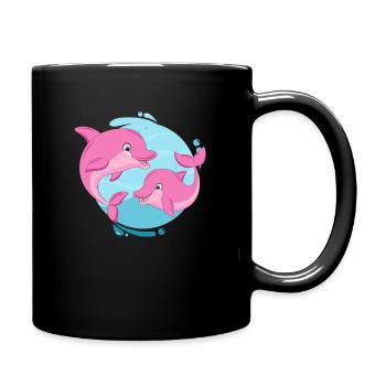 Dolphin sea dolphin sea dolphins gift - Full Colour Mug - black - Right