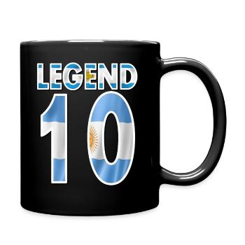 Légende numéro 10 cadeau drapeau Argentine - Mug uni - noir - Droite