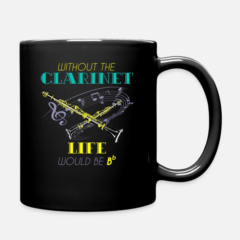 Clarinet musical instrument - Full Colour Mug - black