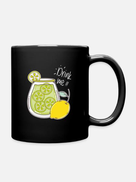 Limonade Zitrone Getränk Sommererfrischung - Tasse einfarbig - Schwarz