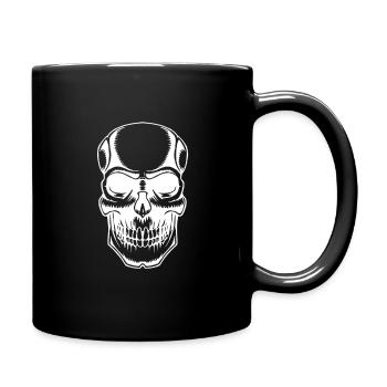 Skull Motiv - Tasse einfarbig - Schwarz - Rechts