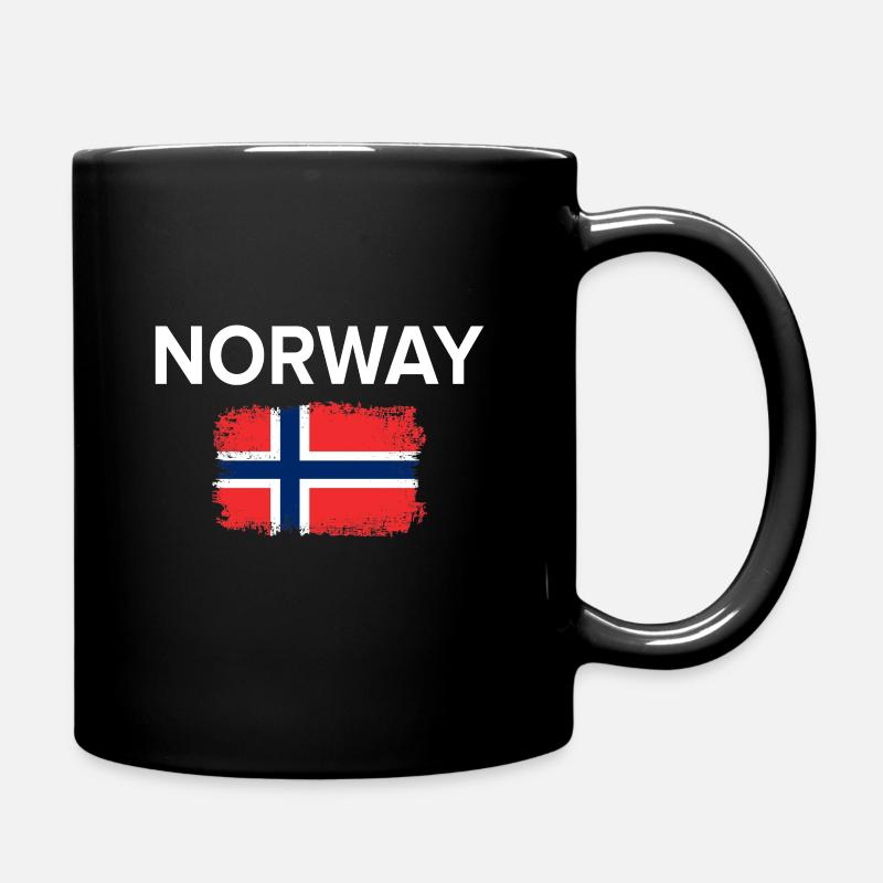 Norwegen - Tasse einfarbig - Schwarz