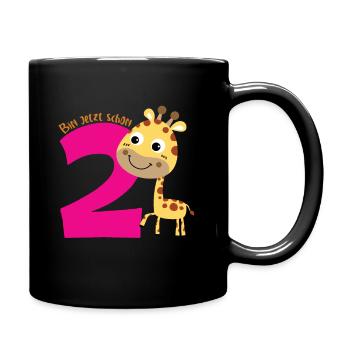 2. Geburtstag bin jetzt schon 2 Jahre Idee - Tasse einfarbig - Schwarz - Rechts