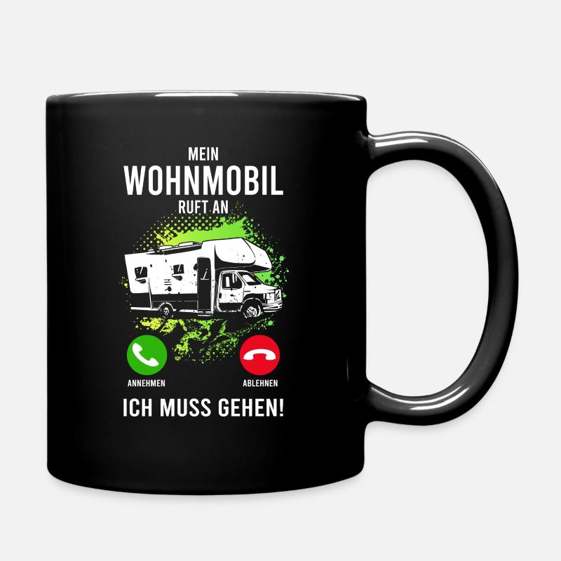 Wohnmobil Camping Camper Reise Urlaub Geschenk - Tasse einfarbig - Schwarz